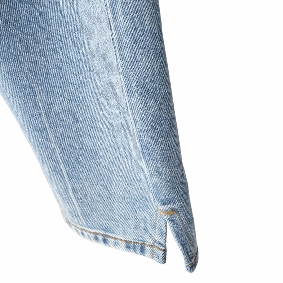 Alexander Wang  diffusion High Rise Relaxed Fit Blue Denim Jeans Apple Logo Sz S - Picture 7 of 7